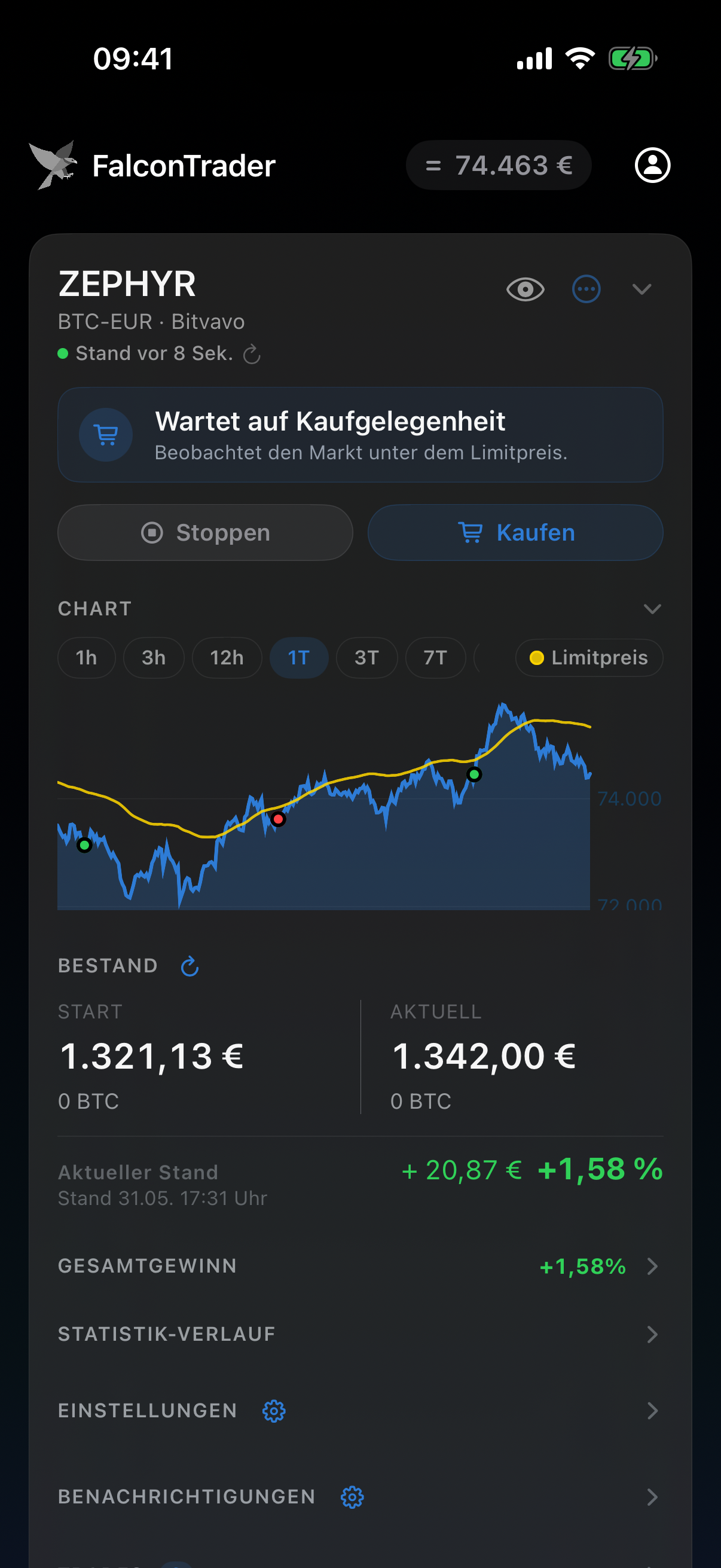 Kaufen-Modus