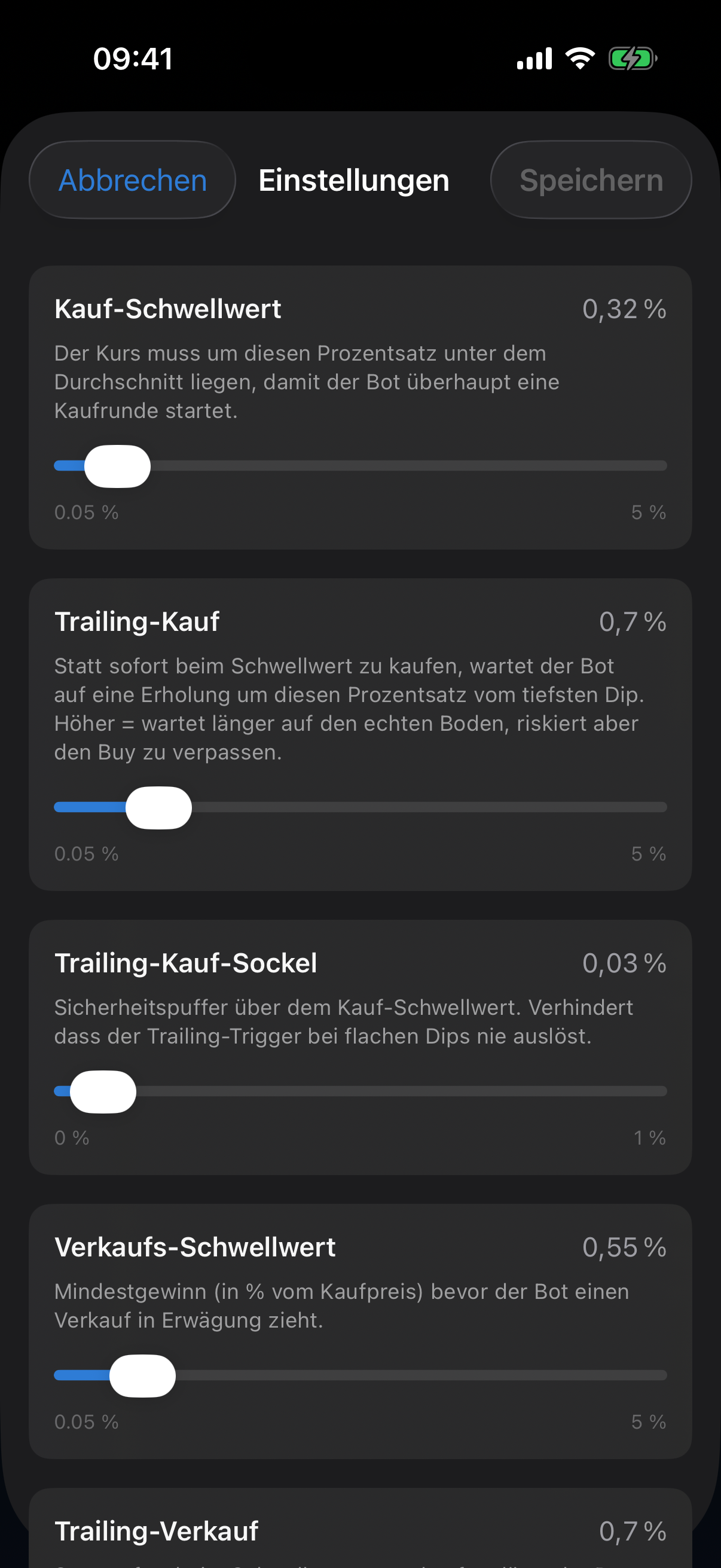 Einstellungen bearbeiten